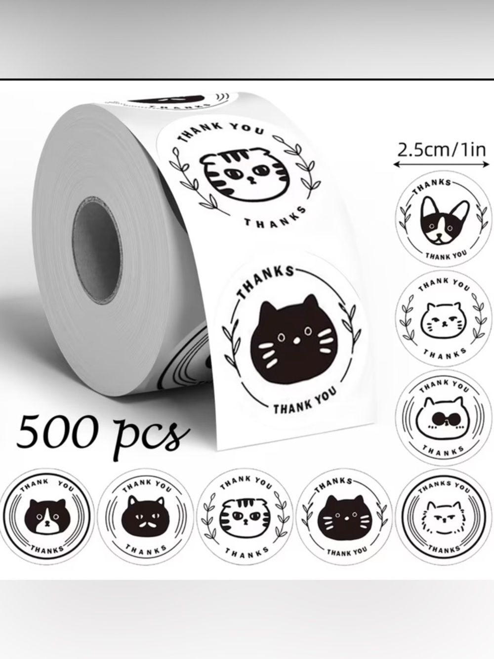 500 thank you stickers ✨